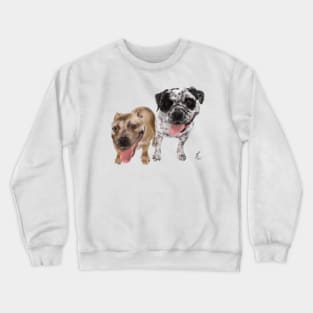 Double Trouble Bulldog and Mutt Crewneck Sweatshirt